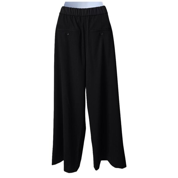 ME+EM Side Stripe Track Pant 14 US 18 UK Wide Leg Trouser Black Zip Pockets NEW - Picture 5 of 15